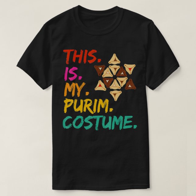 Camiseta Este es mi disfraz purim Jewish Hamantaschen Magen (Diseño del anverso)