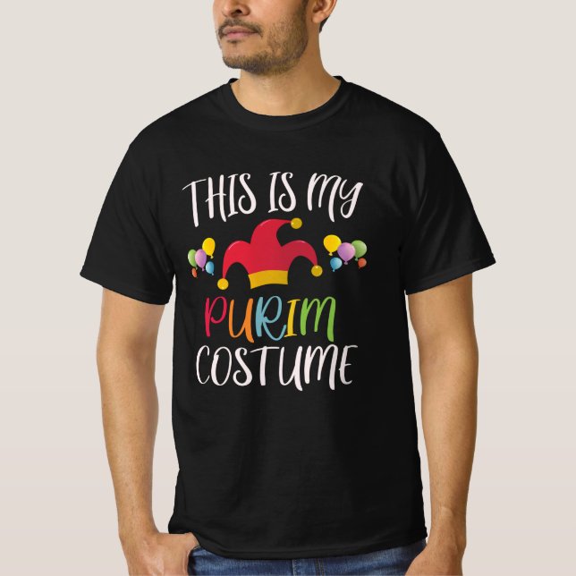 Camiseta Este es mi disfraz Purim judío gracioso (Anverso)