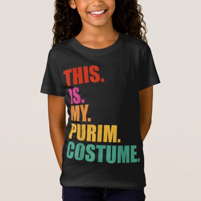 Camiseta Este es mi disfraz Purim judío gracioso (Anverso)