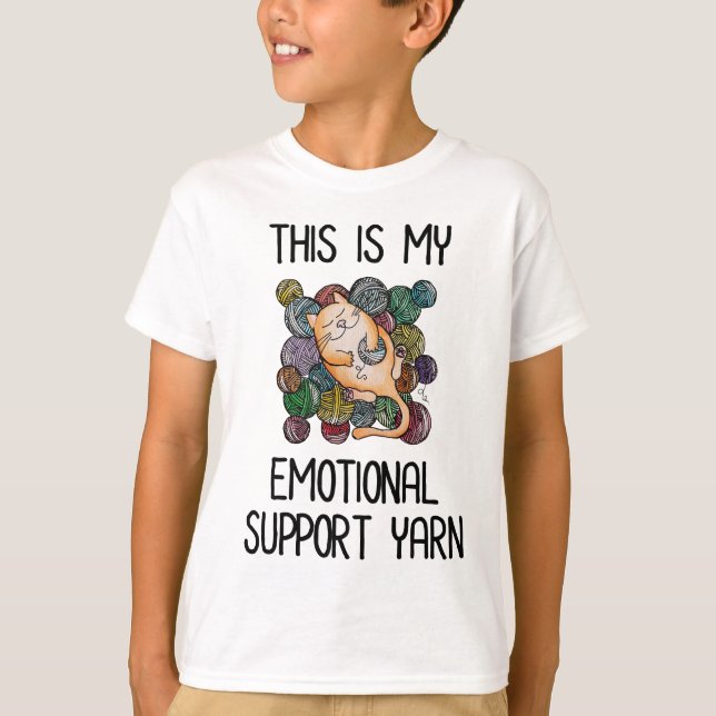 Camiseta Este Es Mi Emocional Apoyo Yarn (Anverso)