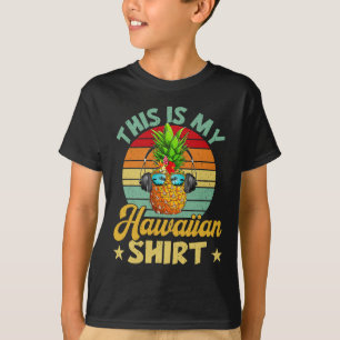 Camiseta Este Es Mi Equipo Hawaii Tropical De Piña De Pinea
