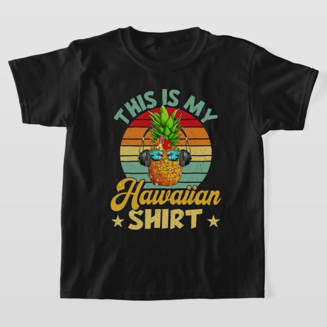 Camiseta Este Es Mi Equipo Hawaii Tropical De Piña De Pinea (Distribución)