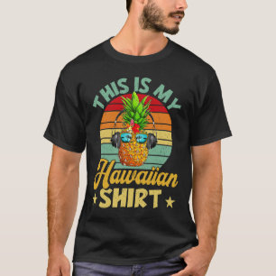 Camiseta Este Es Mi Equipo Hawaii Tropical De Piña De Pinea