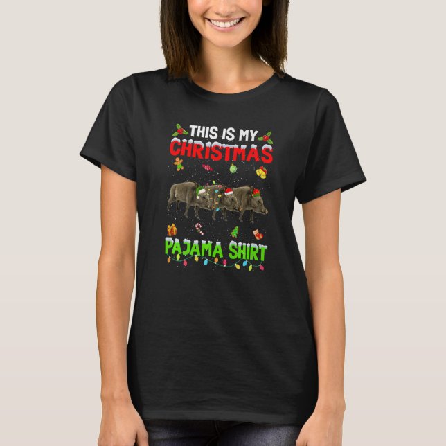 Camiseta Este Es Mi Escuadrón De Boar De Navidades Pajama X (Anverso)