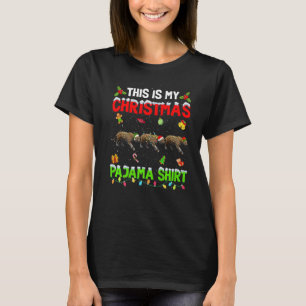 Camiseta Este Es Mi Escuadrón De Jaguar De Pajama Xmas