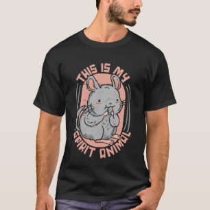 Camiseta Este Es Mi Espíritu Animal Corto Tail Chinchilla