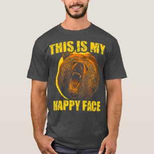 Camiseta Este Es Mi Face Feliz Oso Gracioso Grizzly