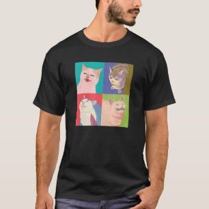Camiseta Este Es Mi Face Feliz Que Mueve El Cat Meme Sarcas