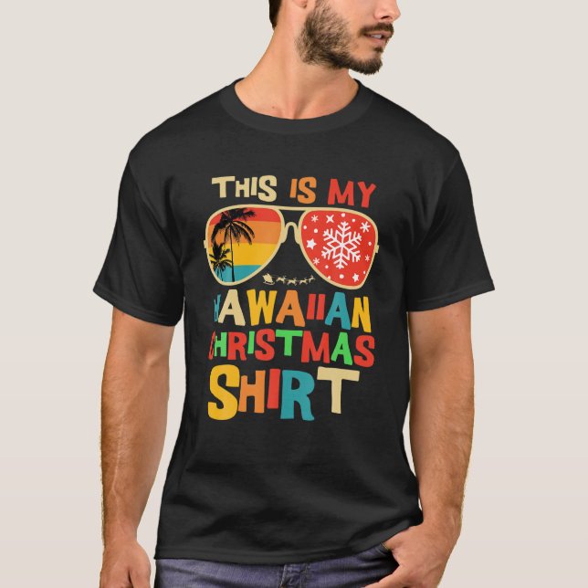 Camiseta Este Es Mi Fami De Los Navidades De Hawái Pajama (Anverso)