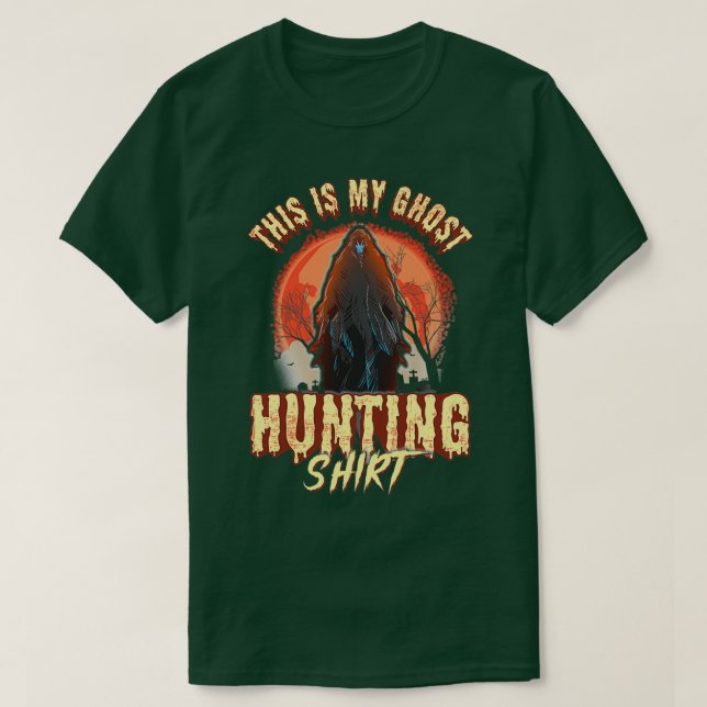Camiseta Este es mi Fantasma Cazando Camisas Halloween (Diseño del anverso)