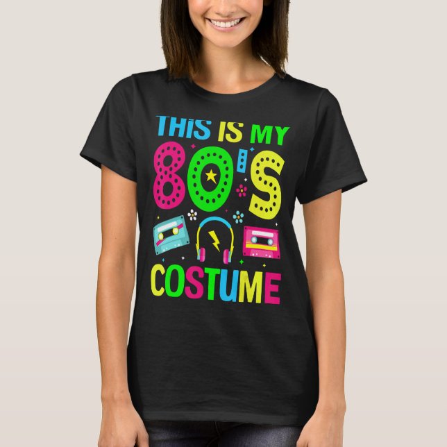 Camiseta Este es mi Fiesta de disfraces de 80 con Rótulo hi (Anverso)