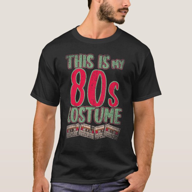 Camiseta Este es mi Fiesta de disfraces de 80's 1980 Retro  (Anverso)
