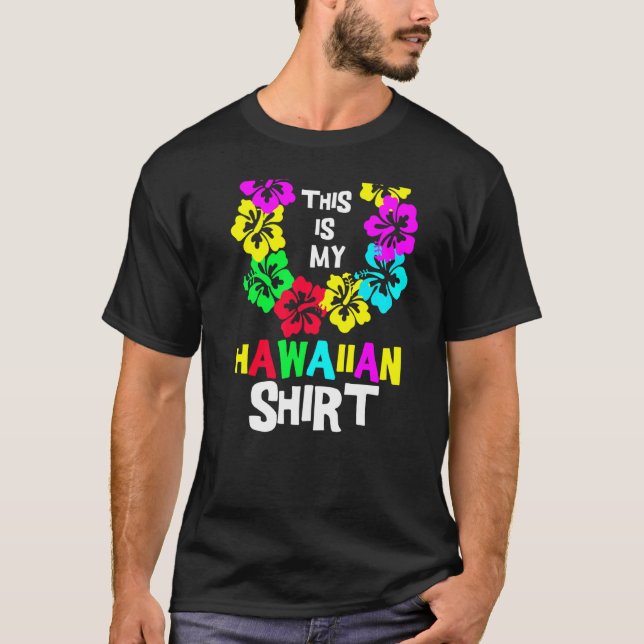 Camiseta Este Es Mi Fiesta Tropical De Vestido De Luau De H (Anverso)