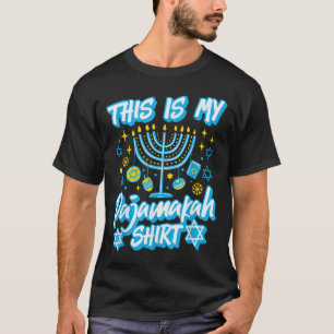 Camiseta Este Es Mi Funn Pajamakah Hanukkah Menorah Candles