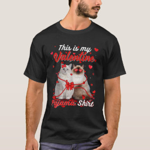 Camiseta Este Es Mi Gato De Valentine Pajama Ragdoll