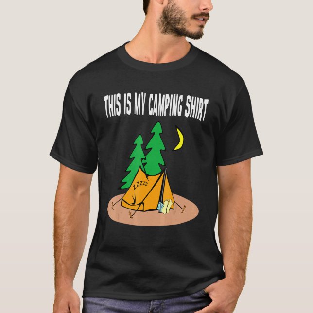 Camiseta Este Es Mi Gráfico De Camping Durmiendo En Una Tie (Anverso)