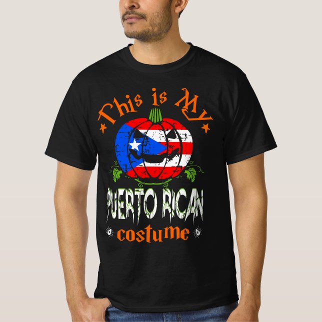 Camiseta Este Es Mi Halloween De Disfraces Puertorriqueños (Anverso)