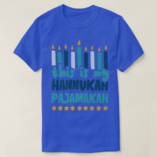 Camiseta Este Es Mi Hannukah Pajamakah Funny Hannukah Pajam (Diseño del anverso)