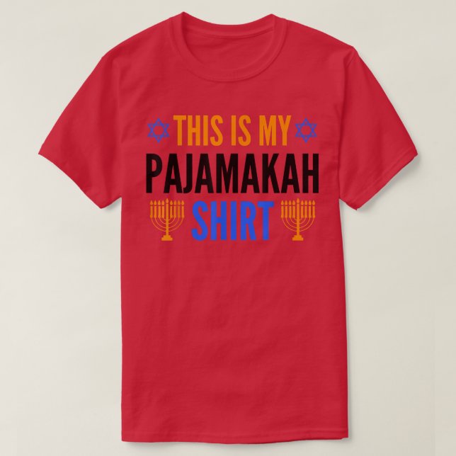 Camiseta Este Es Mi Hanukkah Pajamakah Chanukah Pajama Jewi (Diseño del anverso)