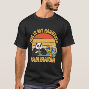 Camiseta Este es mi Hanukkah Pajamakah Gracioso Panda comie