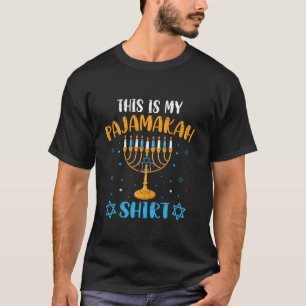 Camiseta Este Es Mi Hanukkah Pajamakah Menorah Chanukah Paj