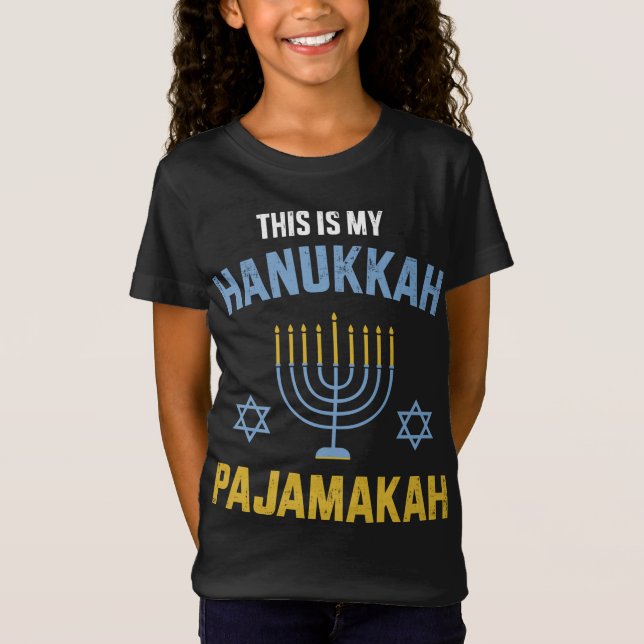 Camiseta Este es mi hanukkah pajamakah para navidades judío (Anverso)