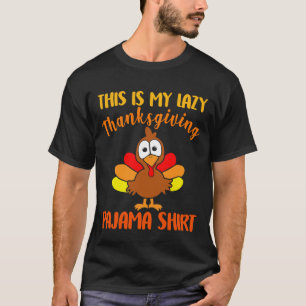 Camiseta Este es mi holgazán Día de Gracias Camisas Pajam