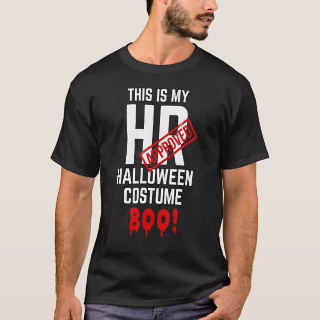 Camiseta Este es mi HR aprobado disfraz de Halloween Boo HR (Anverso)