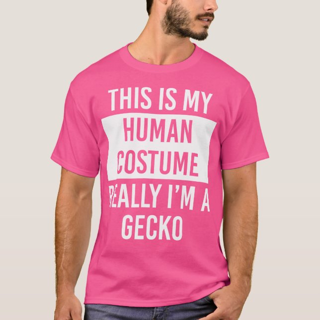 Camiseta Este Es Mi Humano, Realmente Soy Gecko (Anverso)