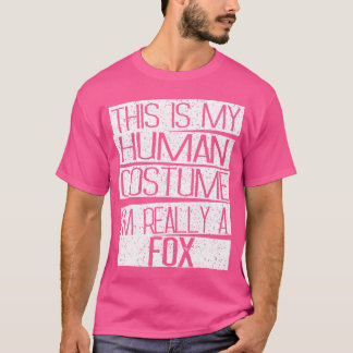 Camiseta Este Es Mi Humano, Realmente Soy Un Zorro