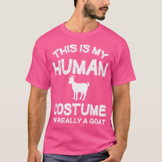 Camiseta Este Es Mi Humano, Realmente Soy Una Cabra.