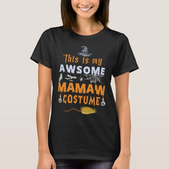 Camiseta Este Es Mi Increíble Vestido Mamaw Halloween 2021 (Anverso)