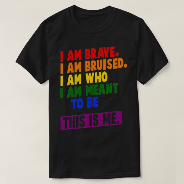 Camiseta Este Es Mi Inspirador Orgullo LGBT  (Diseño del anverso)
