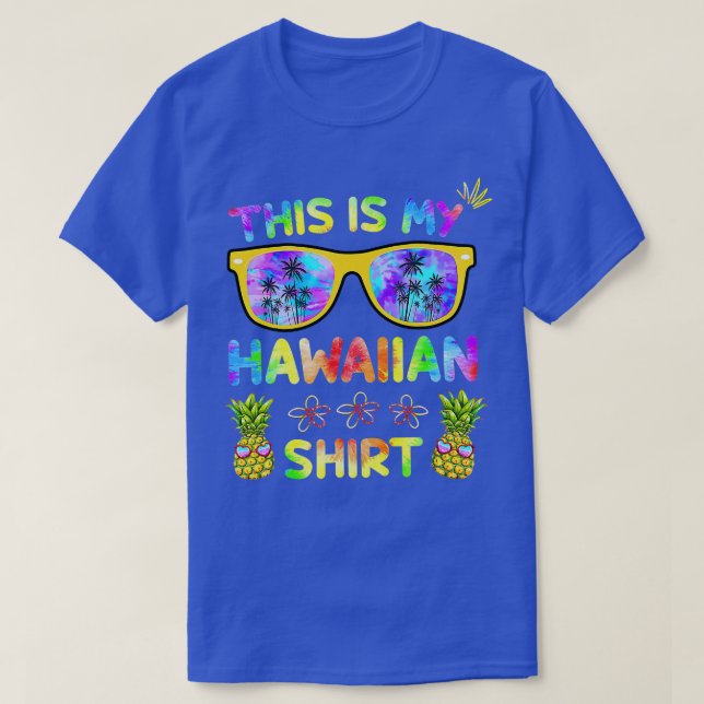 Camiseta Este Es Mi Línea De Playa De Hawaii Luau Aloha Haw (Diseño del anverso)