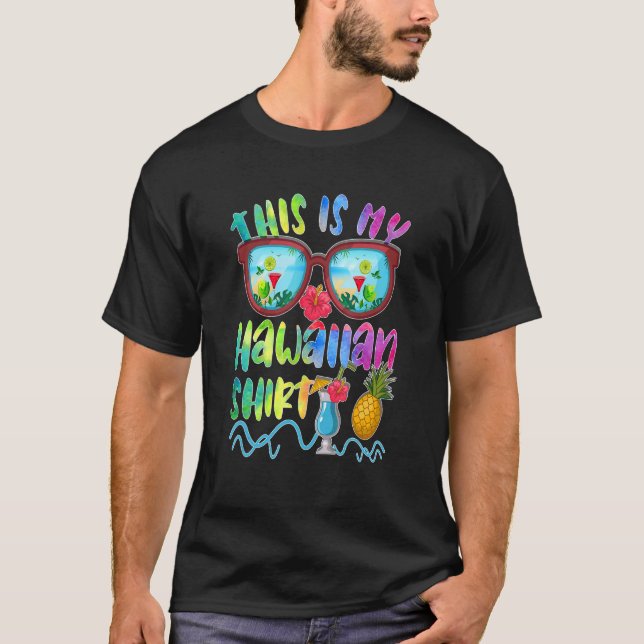 Camiseta Este Es Mi Línea De Playa De Hawaii Luau Aloha Haw (Anverso)