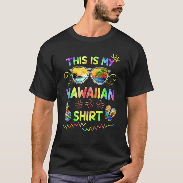 Camiseta Este Es Mi Línea De Playa De Hawaii Luau Aloha Haw (Anverso)