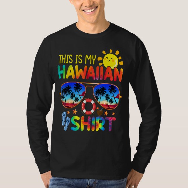 Camiseta Este Es Mi Línea De Playa De Hawaii Luau Aloha Haw (Anverso)
