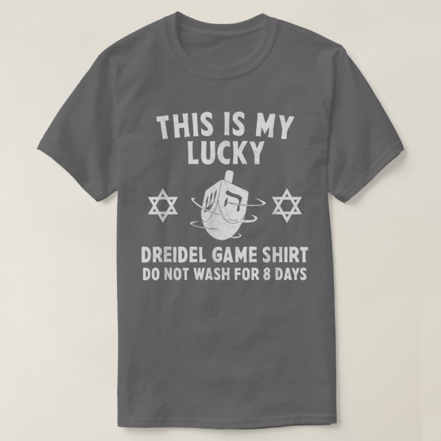 Camiseta Este Es Mi Lucky Dreidel Game Hanukkah 8 Días Homb (Diseño del anverso)