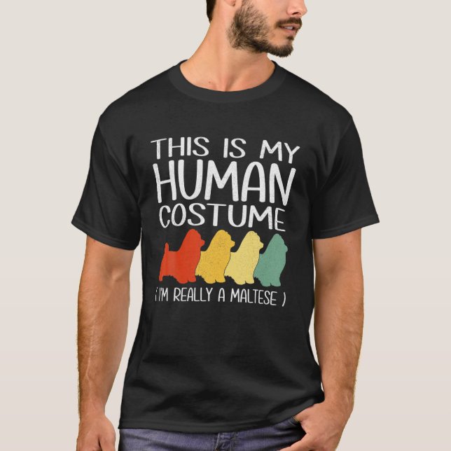 Camiseta Este Es Mi Mascota De Enamorado Maltés Con Disfrac (Anverso)