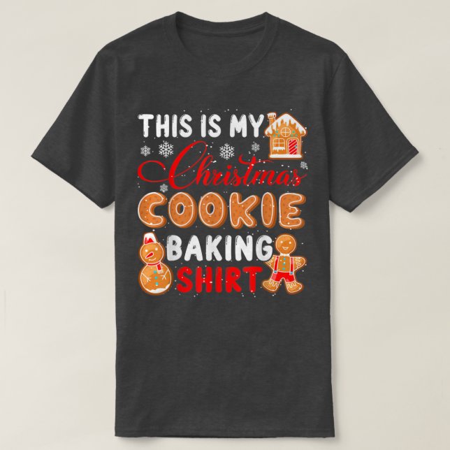 Camiseta Este Es Mi Navidad Cookie Baking Mom (Diseño del anverso)