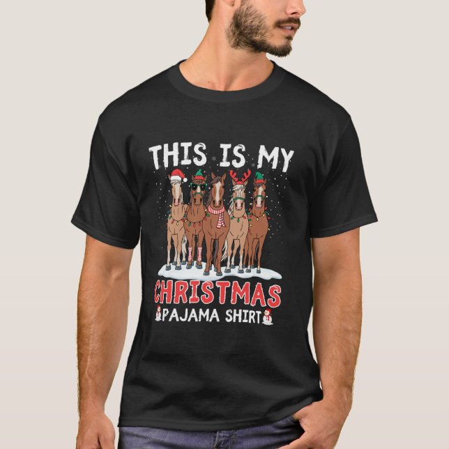 Camiseta Este Es Mi Navidad El Caballo Pajama Que Coincide  (Anverso)