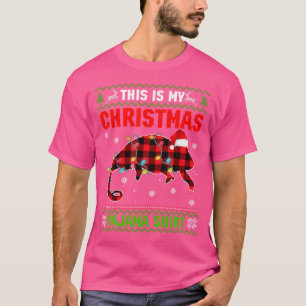 Camiseta Este Es Mi Navidad Enfoca La Navidad Chameleon Lov