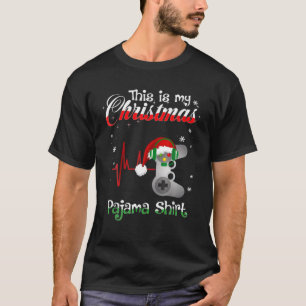 Camiseta Este Es Mi Navidad Gamer Pajama Para Los Hombres