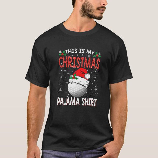 Camiseta Este Es Mi Navidad Golf Pajama Para Niños Y Adulto (Anverso)