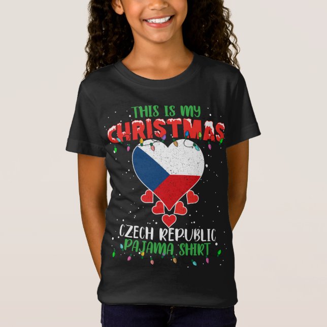 Camiseta Este es mi Navidad Luces Ama República Checa Fl (Anverso)