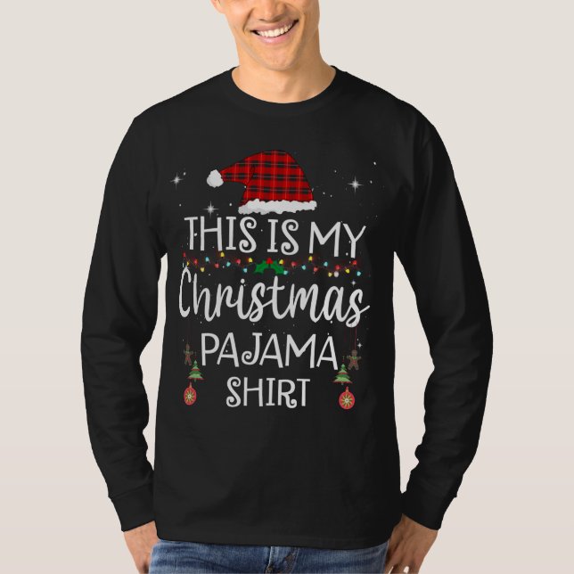 Camiseta Este Es Mi Navidad Navidades Pajama Gorra (Anverso)