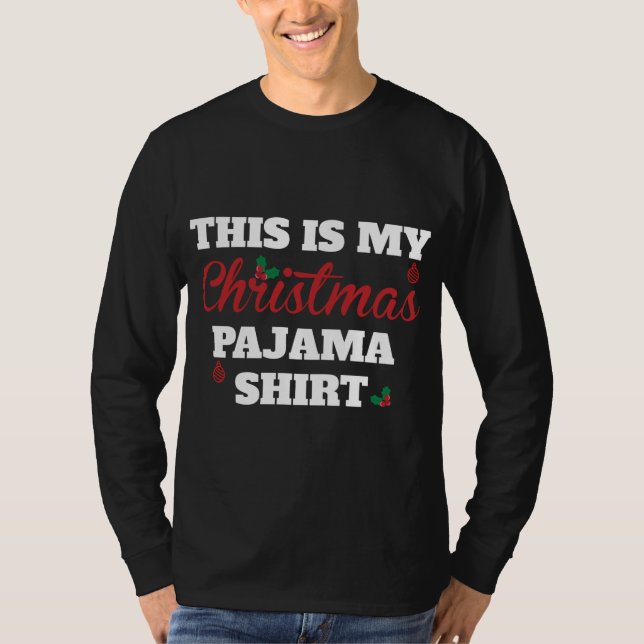 Camiseta Este Es Mi Navidad Pajama (Anverso)