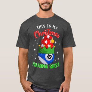 Camiseta Este Es Mi Navidad Pajama 10 Ball Billiard Play