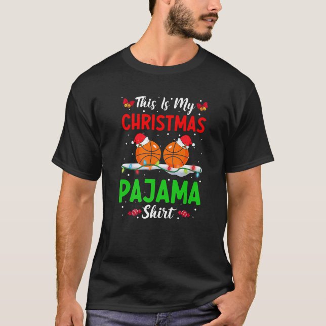 Camiseta Este Es Mi Navidad Pajama Basketball Sport Playage (Anverso)