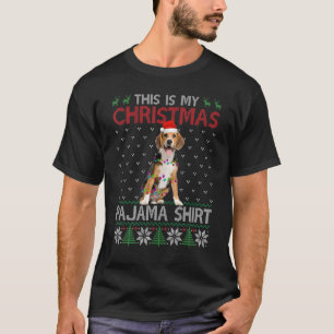 Camiseta Este Es Mi Navidad Pajama Beagle Light Dog